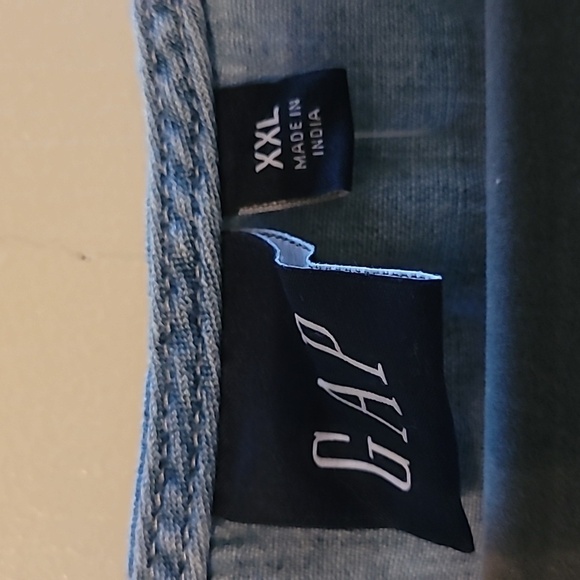 Gap Chambray Button Up Short Sleeve Shirt Top Womens Size XXL - NWT - Picture 2 of 5